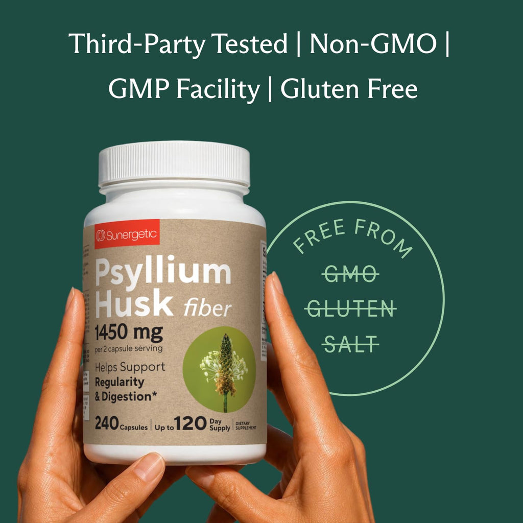 Psyllium Husk Fiber Supplement 1450mg 240 Capsules C4126