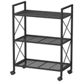 3-Tier Steel Storage Rack with Wheels O867663