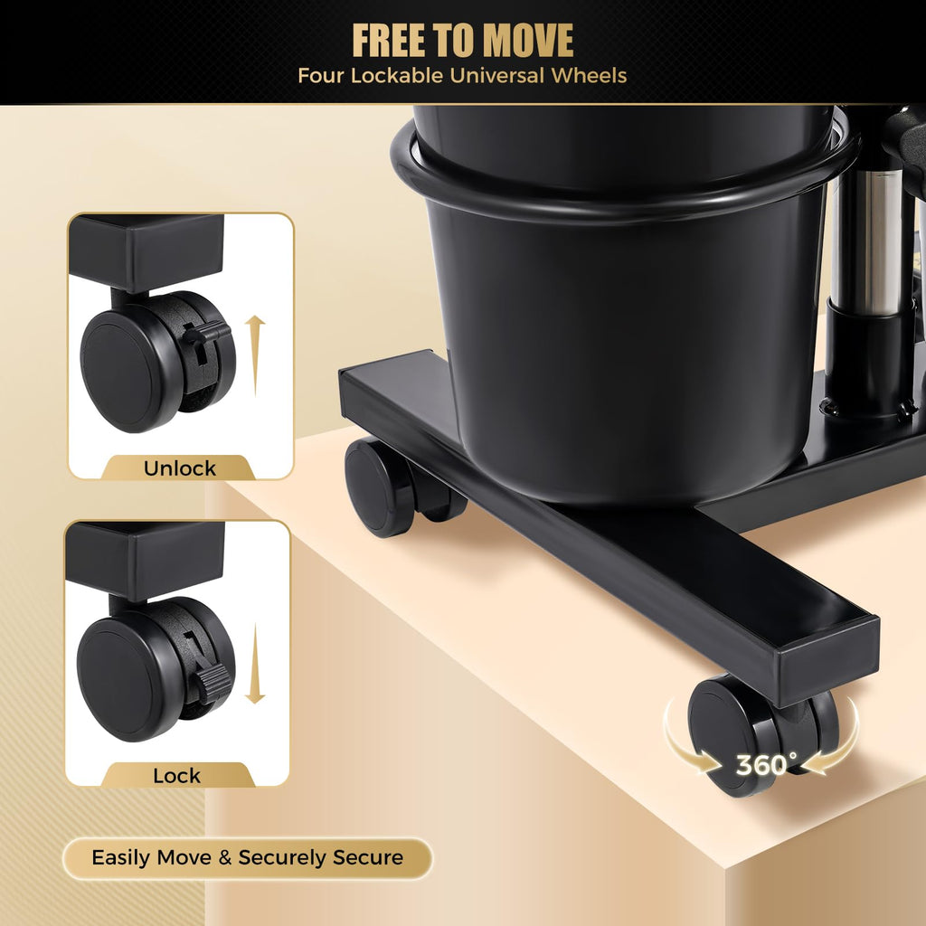 Black Portable Shampoo Bowl with 2 Bucket and Drain Hoses D97547
