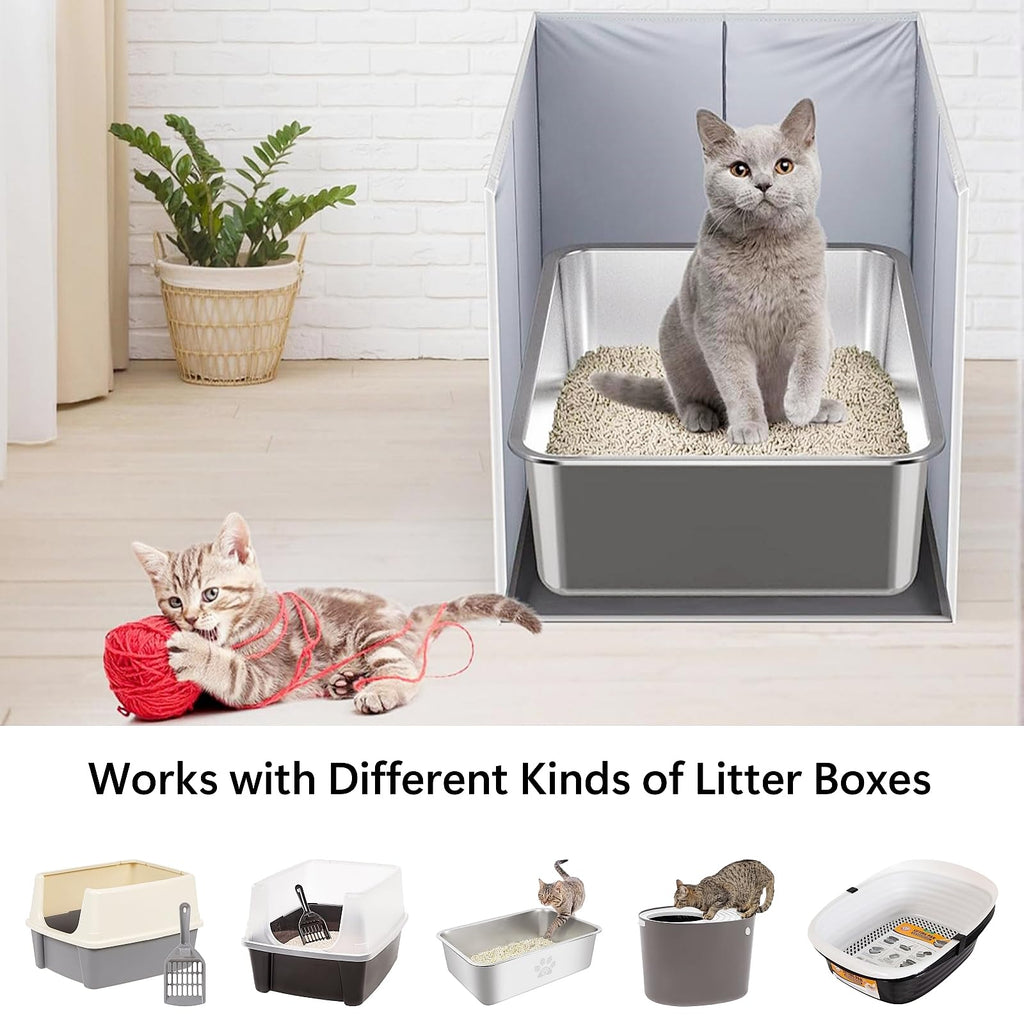 Extra Large Open Top High Sided Cat Litter Box Enclosure K398824
