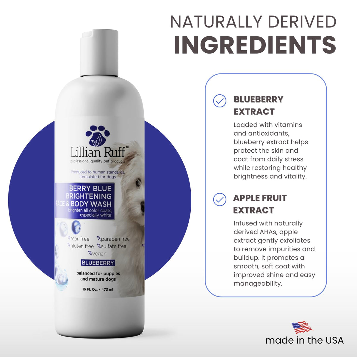 Berry Blue Brightening Pet Shampoo 16oz U394777