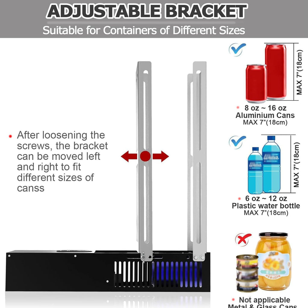 Wall Mounted Can Crusher for 12/16oz Aluminum Cans O390