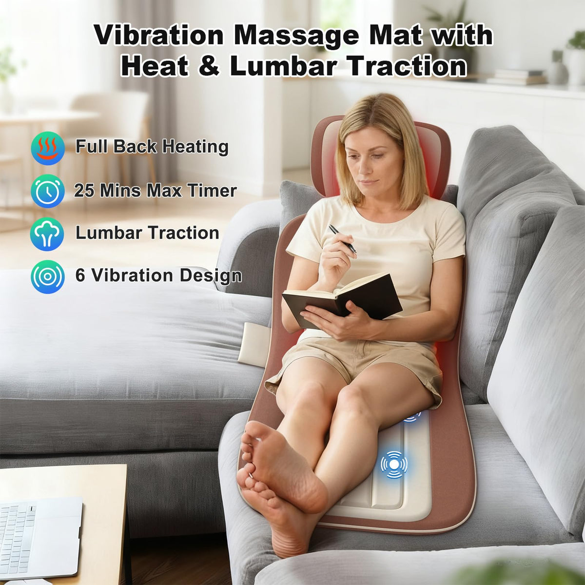 Full Body Massage Mat with 3 Heating Zones K724