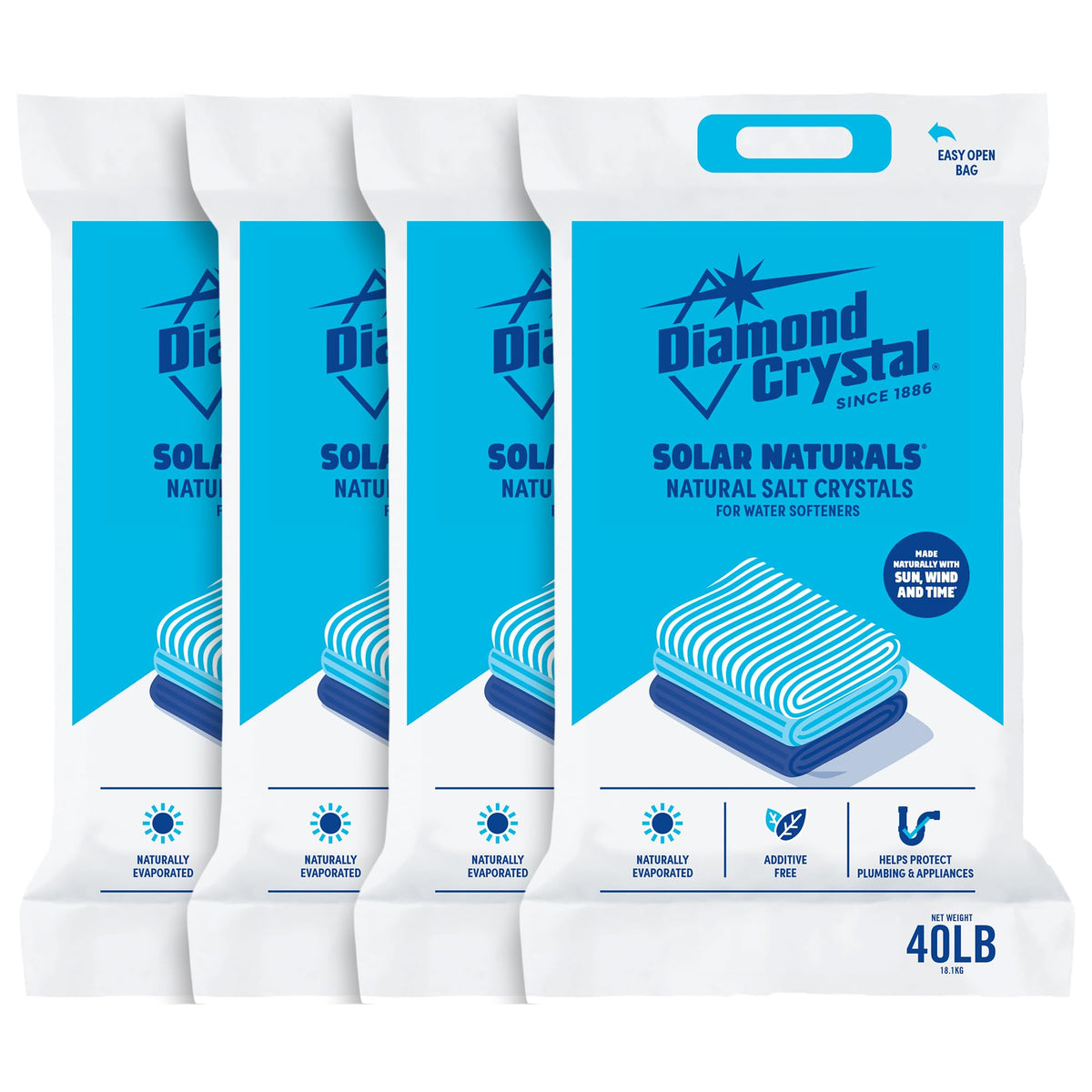 4 Pack Water Softener Salt, 40 lbs B19629