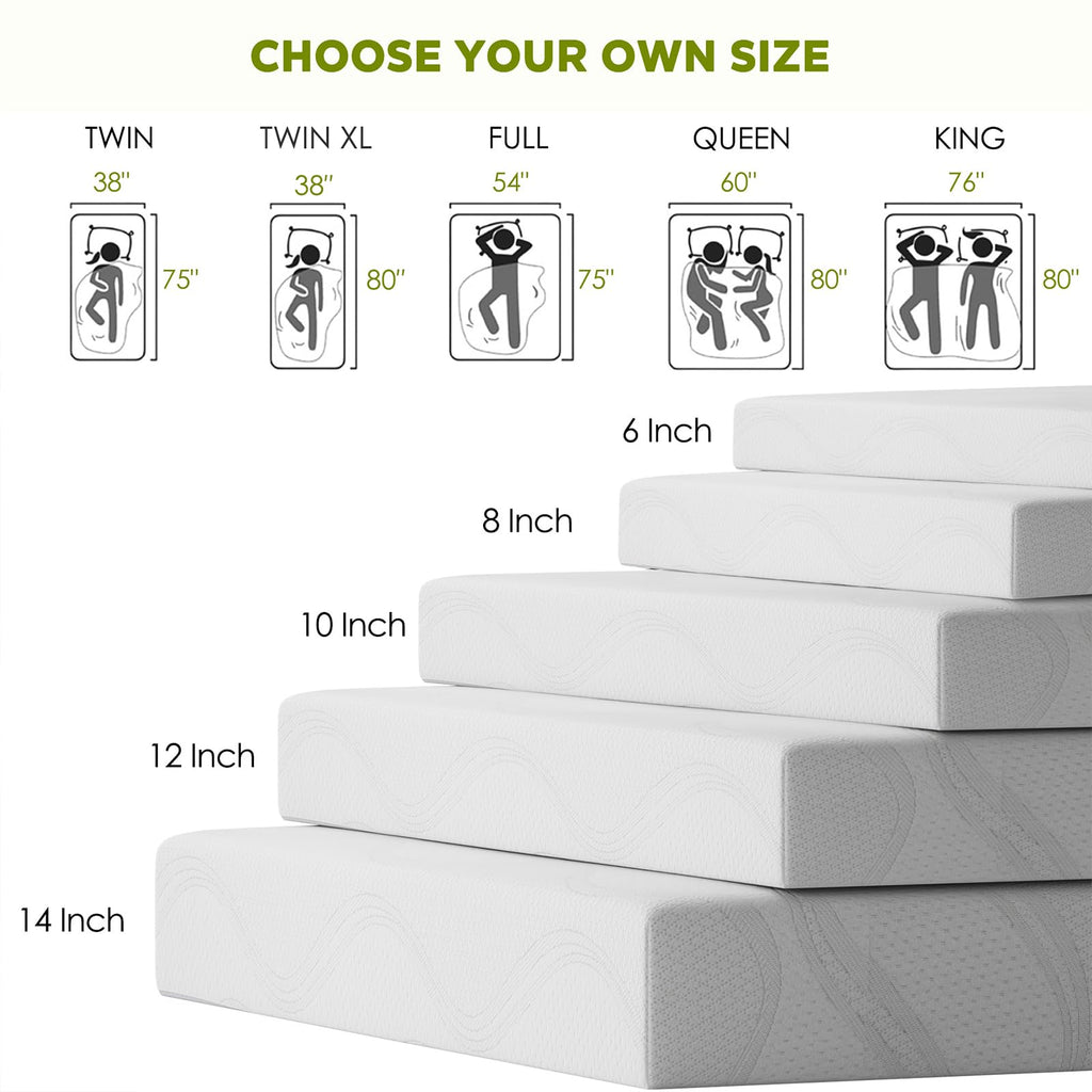 6 Inch Twin Memory Foam Mattress P878300