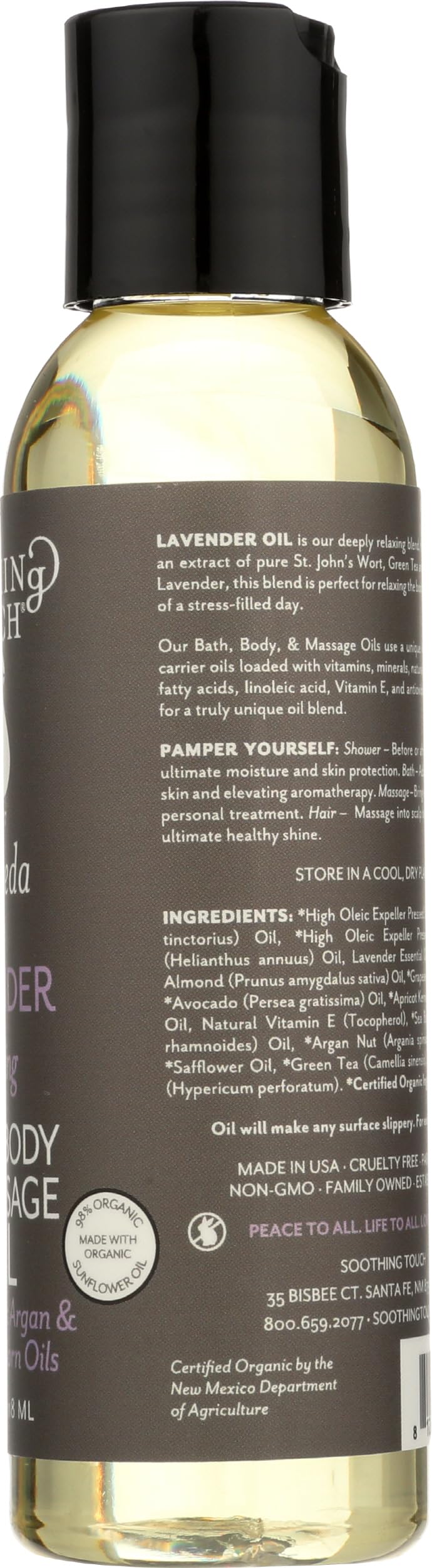 Organic Calming Lavender Bath, Body & Massage Oil, 4 Oz G961693