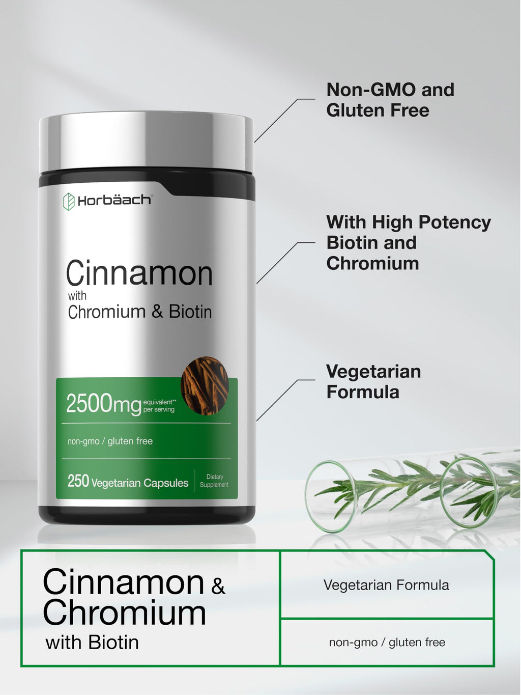 Cinnamon with Chromium & Biotin 250 Capsules G36086