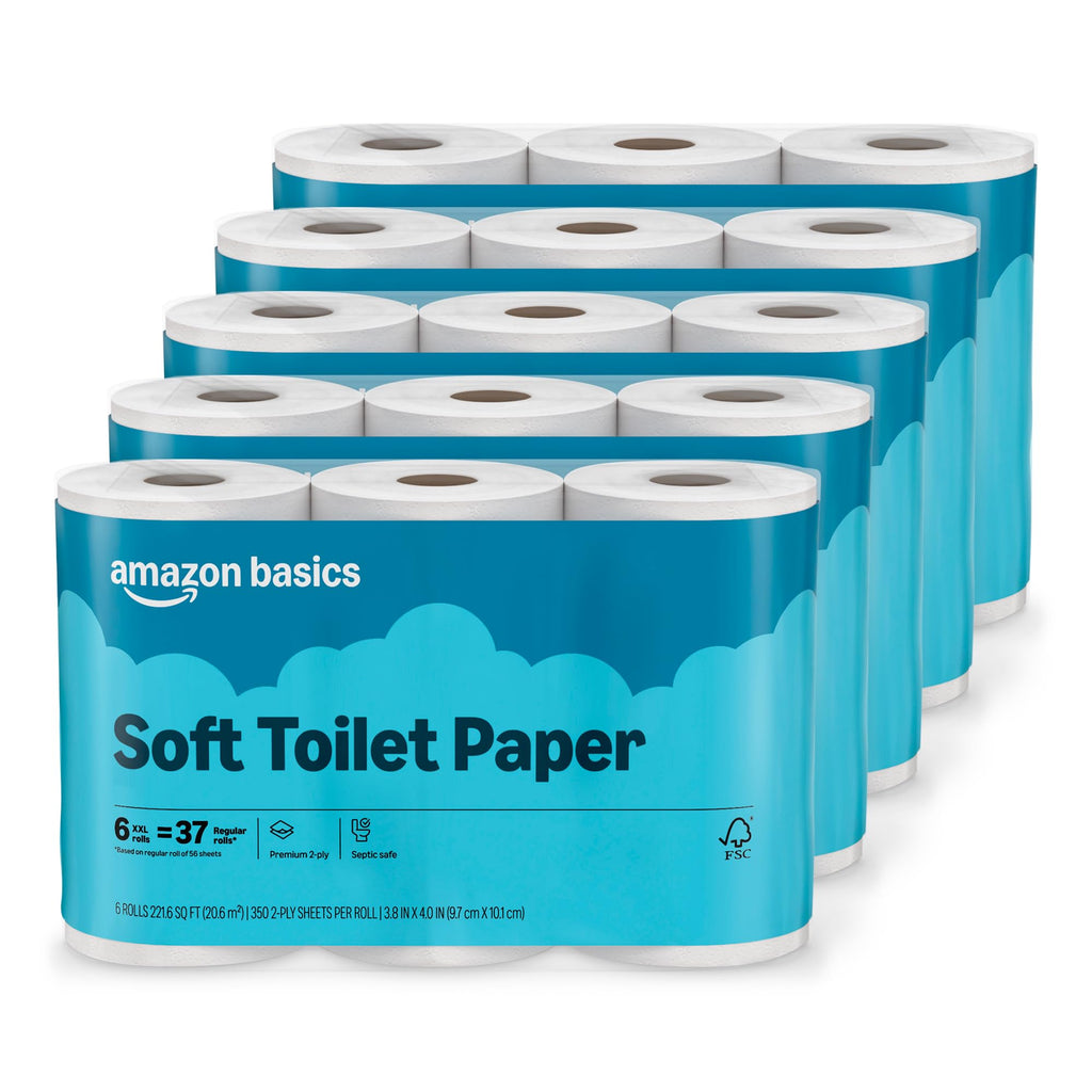2-Ply Toilet Paper, 30 Rolls, 350 Sheets per Roll E87660