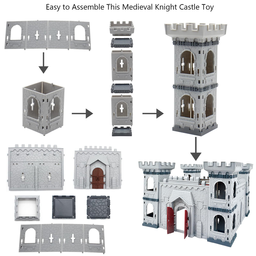 Medieval Castle Toy Knights Army Men Playset C389350
