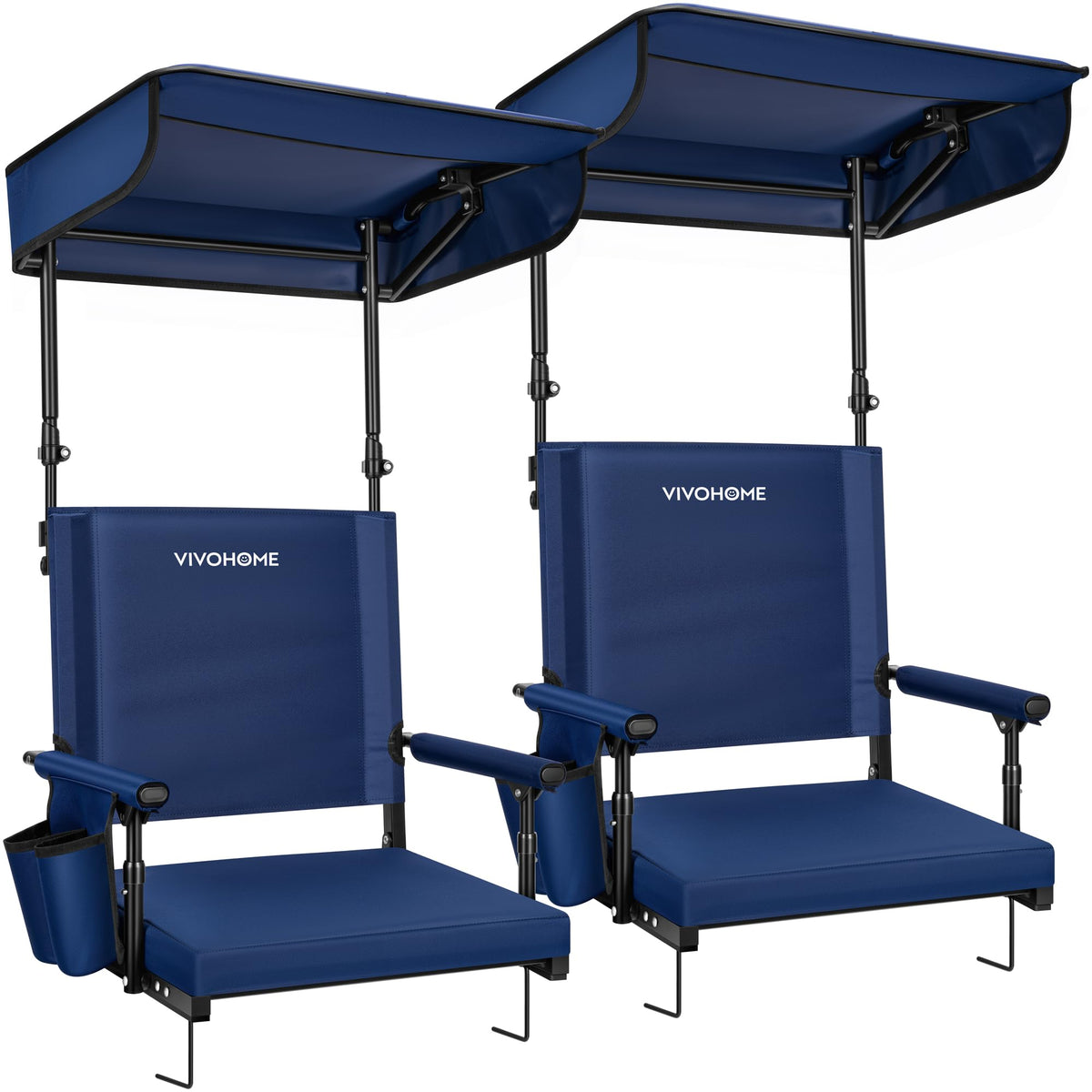 Stadium Seat with Sunshade Canopy and Back Support I244364