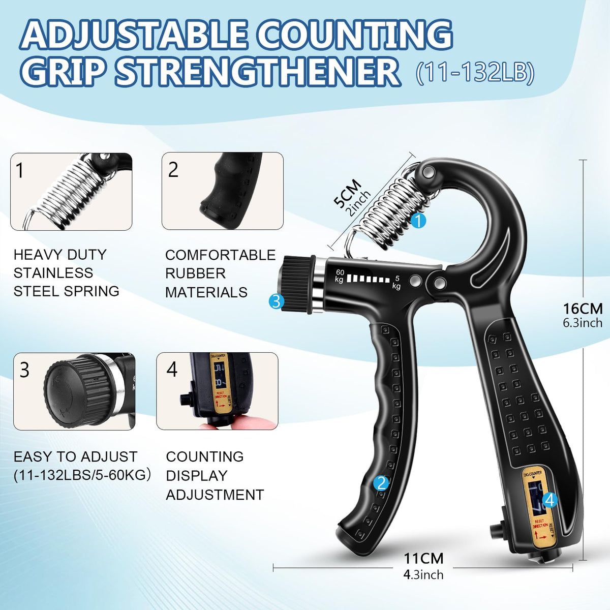 5/10 PCS Grip Strength Trainer Kit B1150