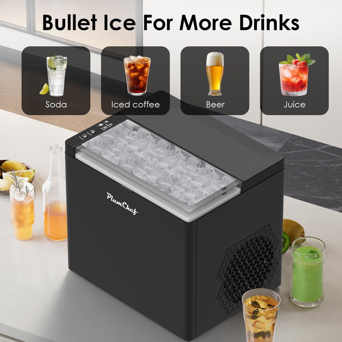 Portable Countertop Ice Maker Machine, 26Lbs/24H, Black T246