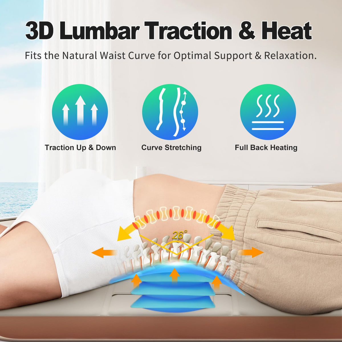 Full Body Massage Mat with 3 Heating Zones K724