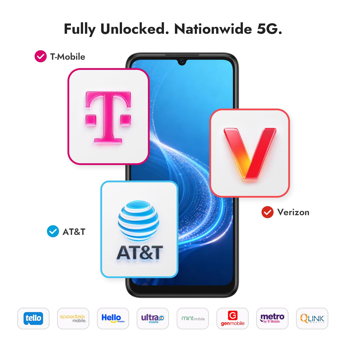 5G Unlocked Android Smartphone 128GB Black F637