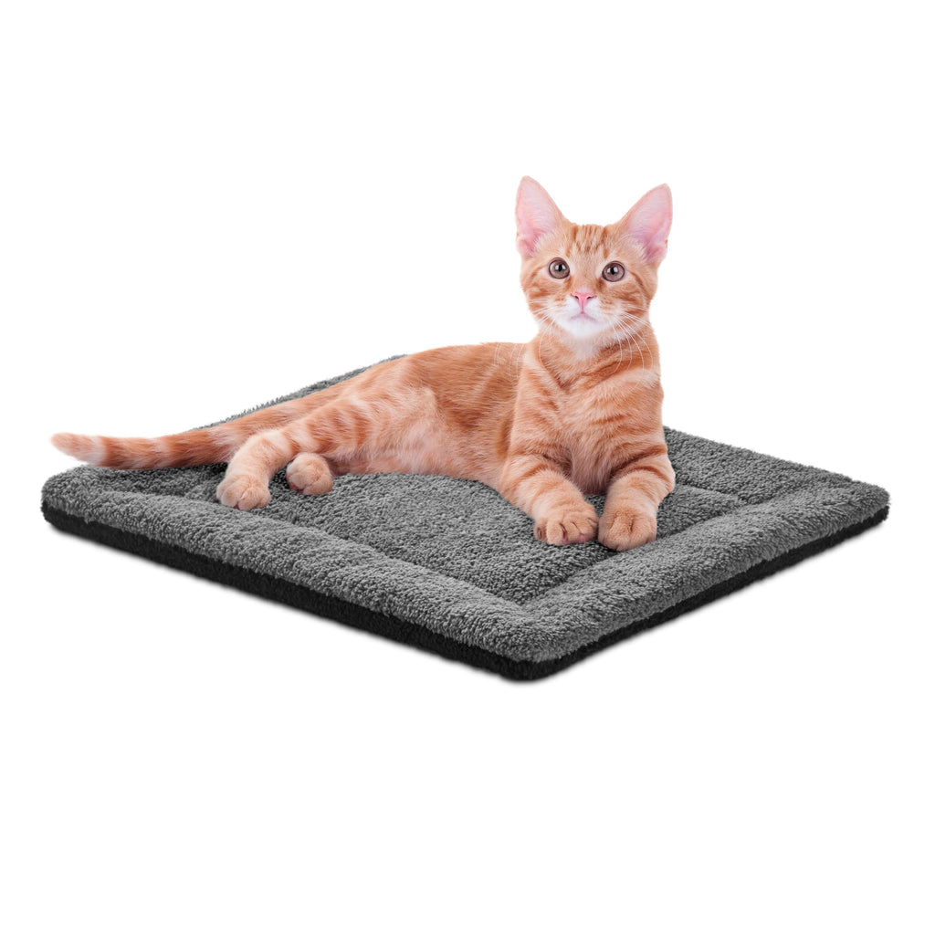 Self-Warming Cat Bed Pad Small 21 X 17 Gray Black T182121