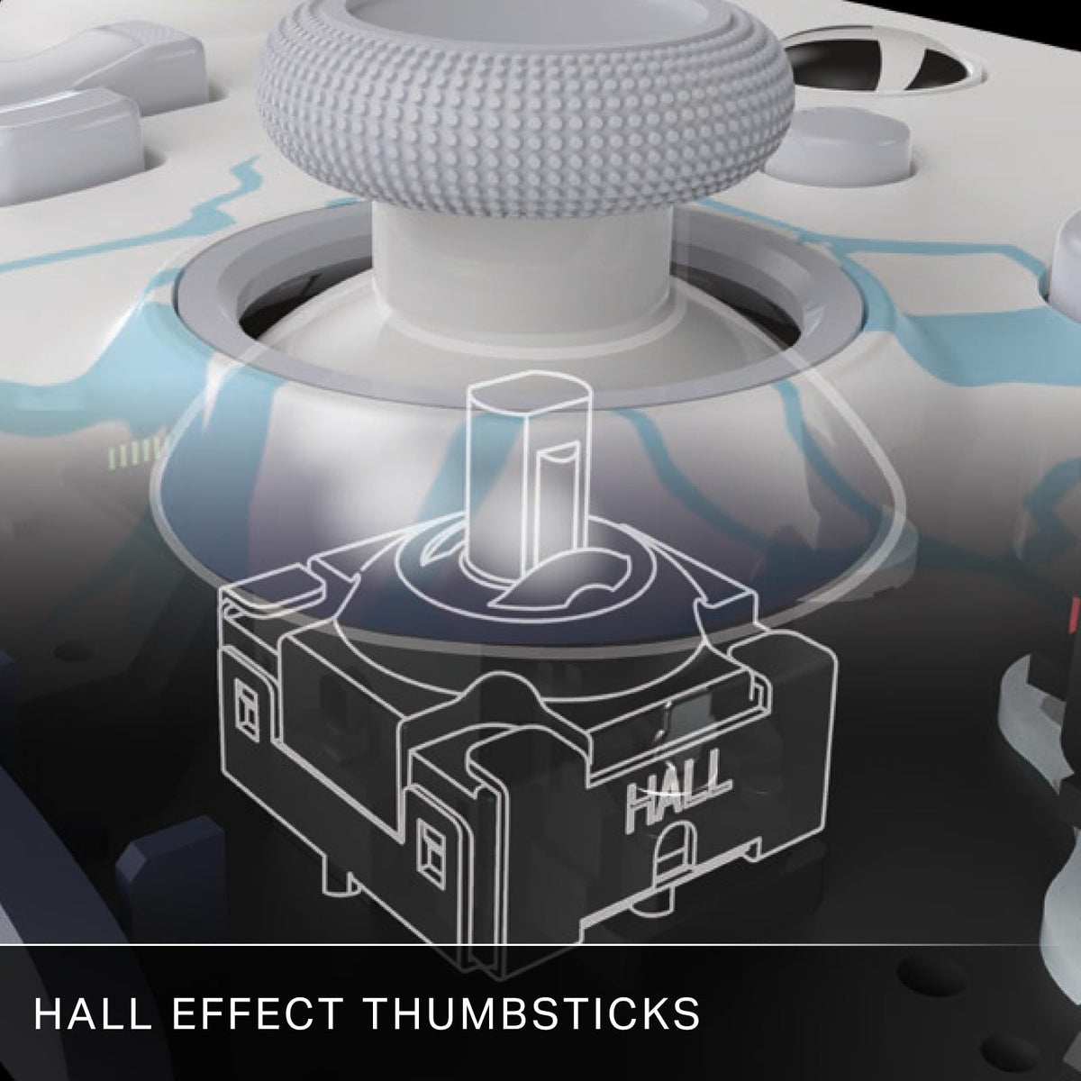 Wired Gaming Controller with Hall Effect Thumbsticks Q8448