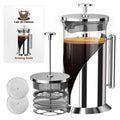 French Press Coffee Maker 34 oz Glass Stainless Steel Y54023