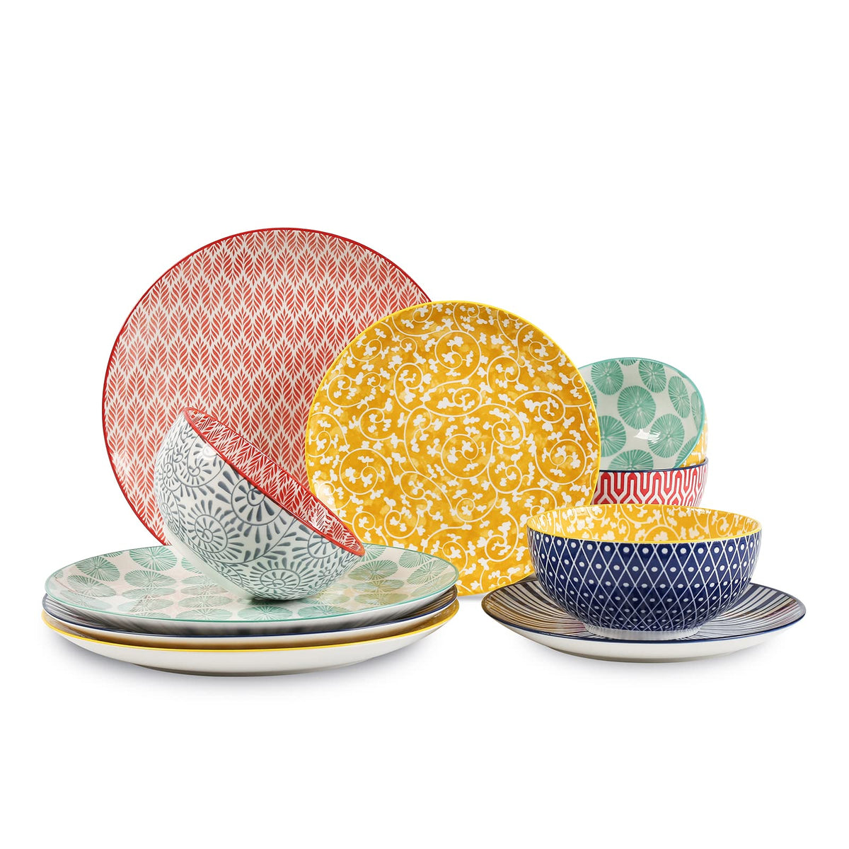 Ceramic 12-Pieces Dinnerware Sets for 4 Q728559