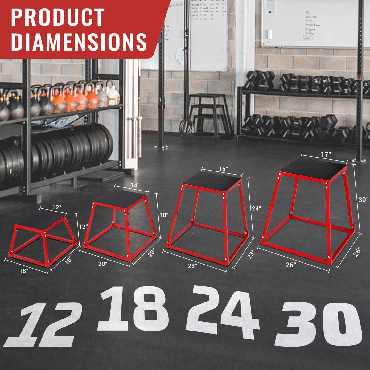 Adjustable Steel Plyometric Jump Box Set P5325