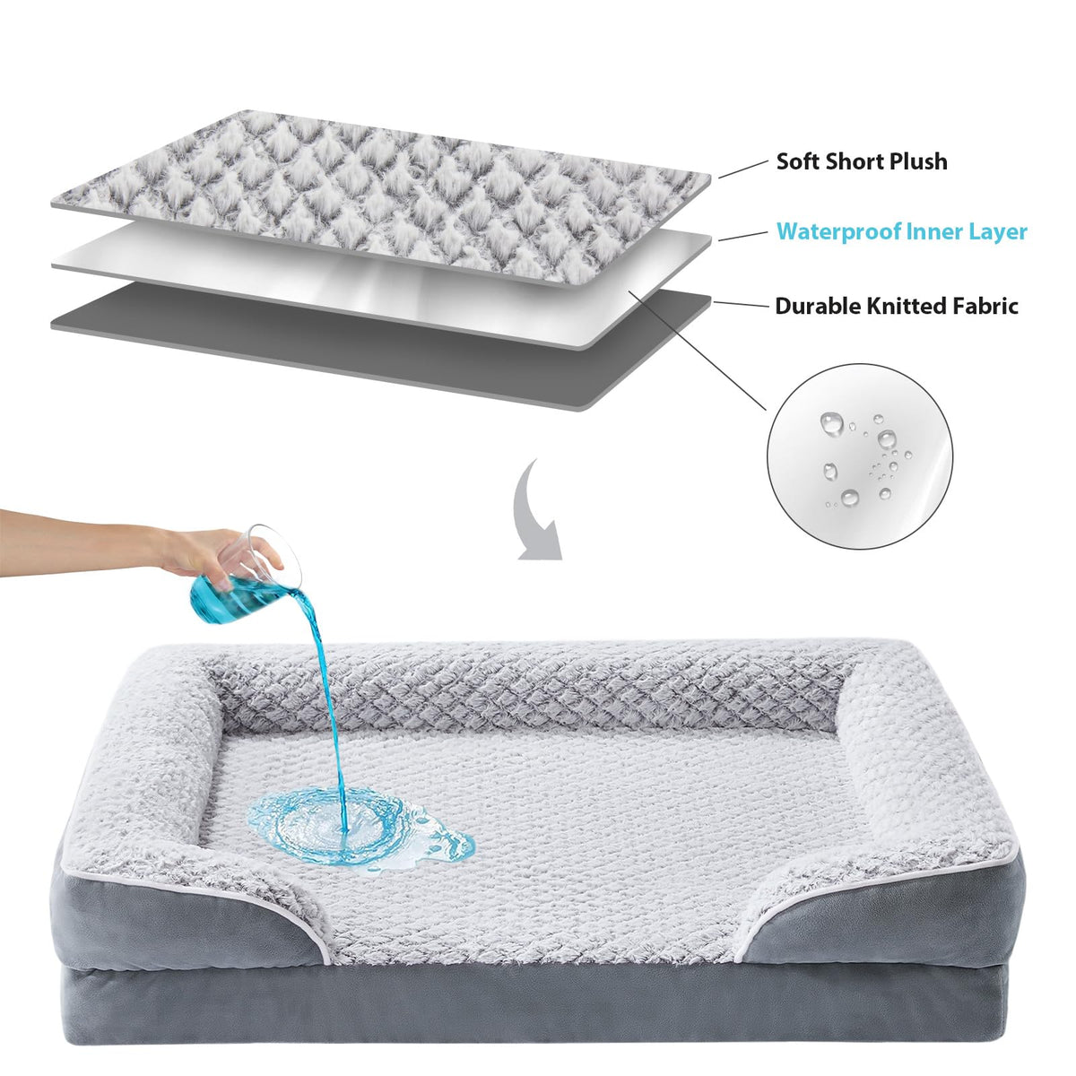 Washable Orthopedic Dog Bed D410