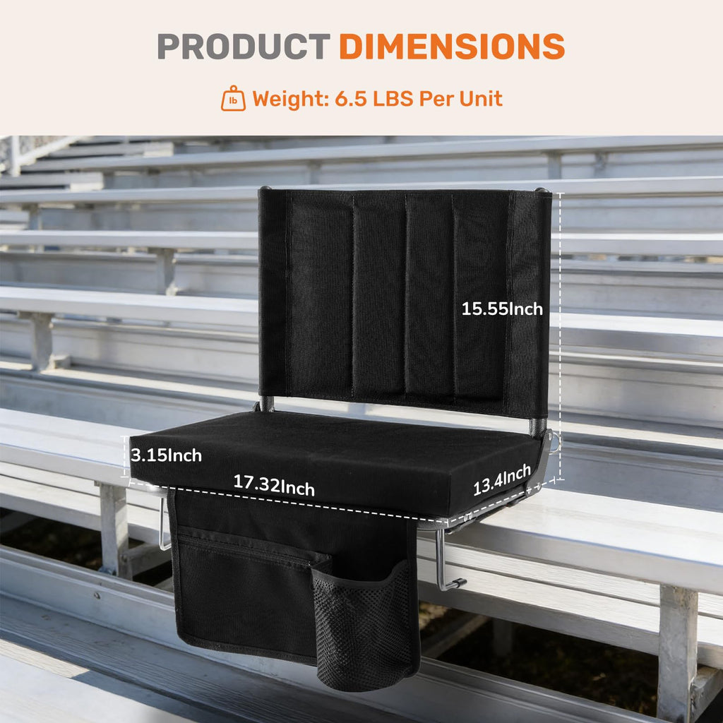 Padded Stadium Seats with Back Support H6307