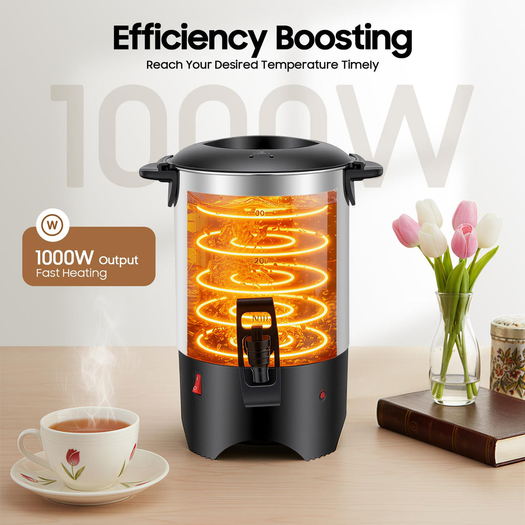 30 Cups Stainless Steel Electric Coffee Urn W1273