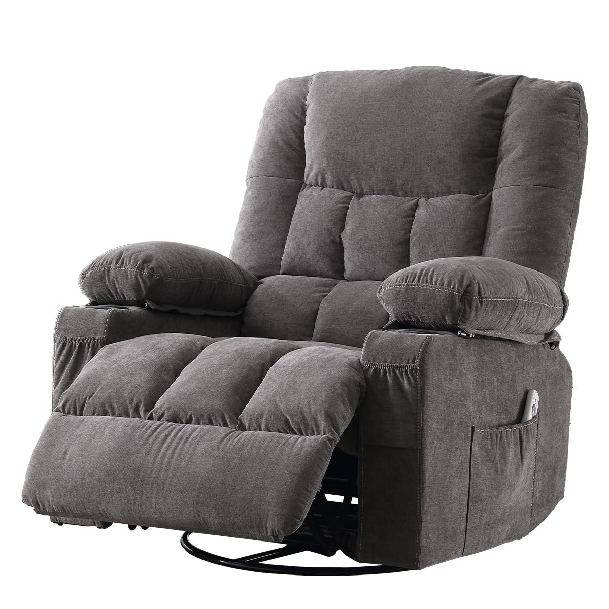 Oversized Swivel Rocker Recliner with Massage and Heat P558280