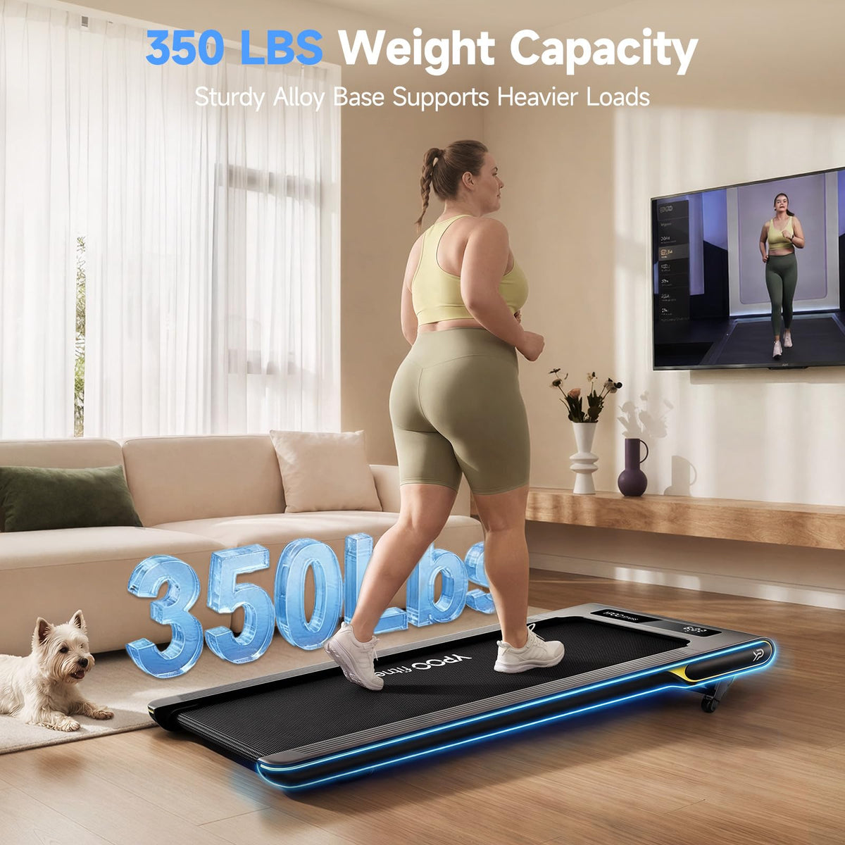 Walking Pad with 14% Incline Under Desk Treadmill E621548