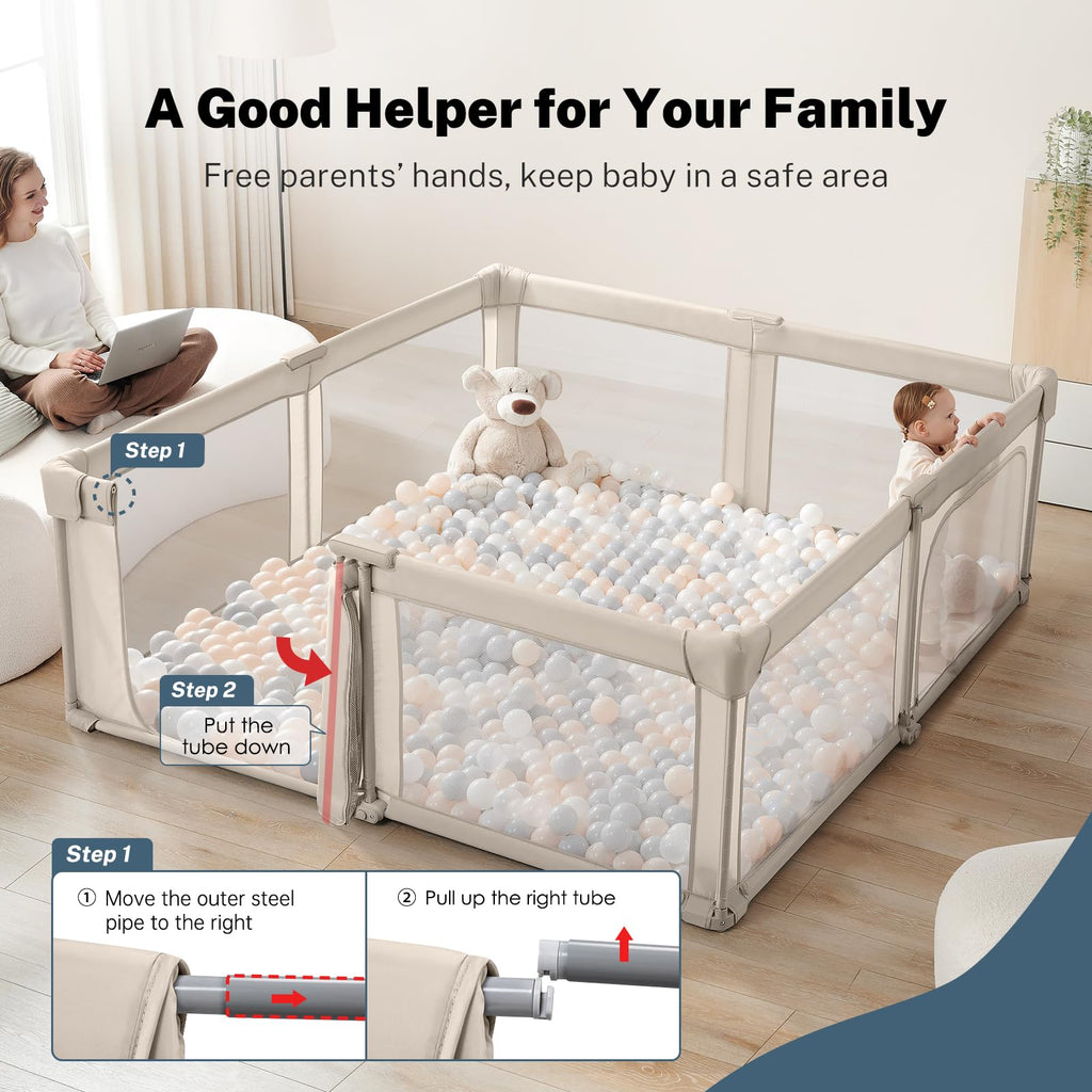 Portable Foldable Playpen with Carry Bag R783737