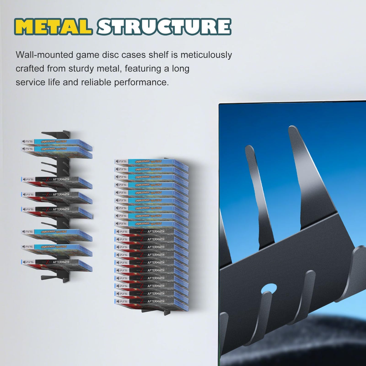 4 Pack Wall Mount DVD Storage Shelf X482645