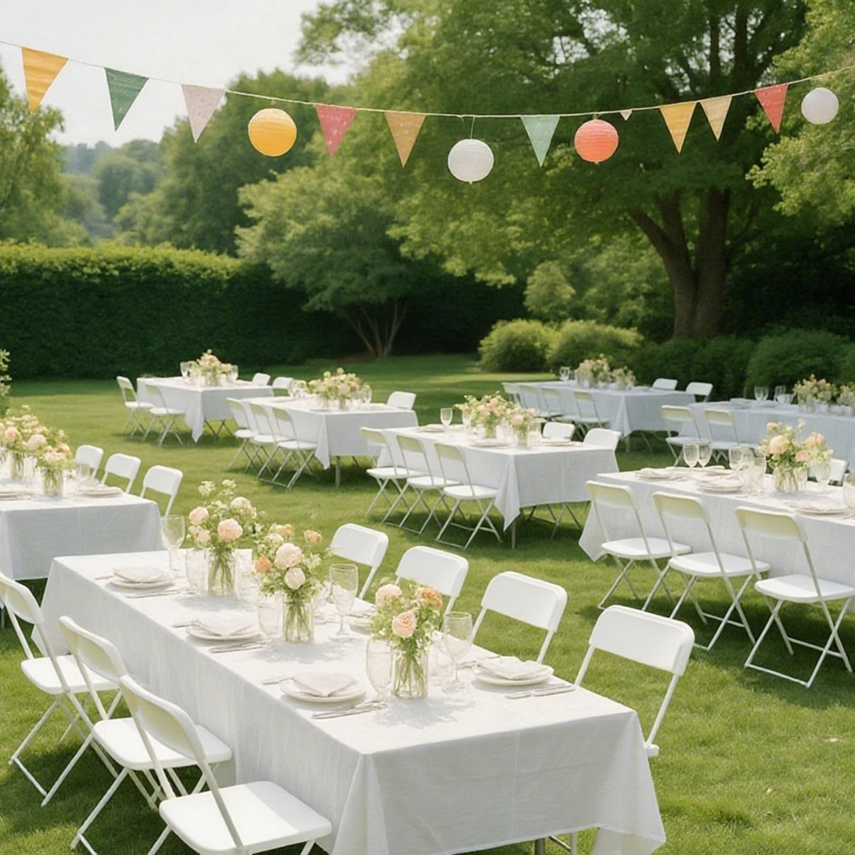 10 Pack White Plastic Folding Chairs H4607