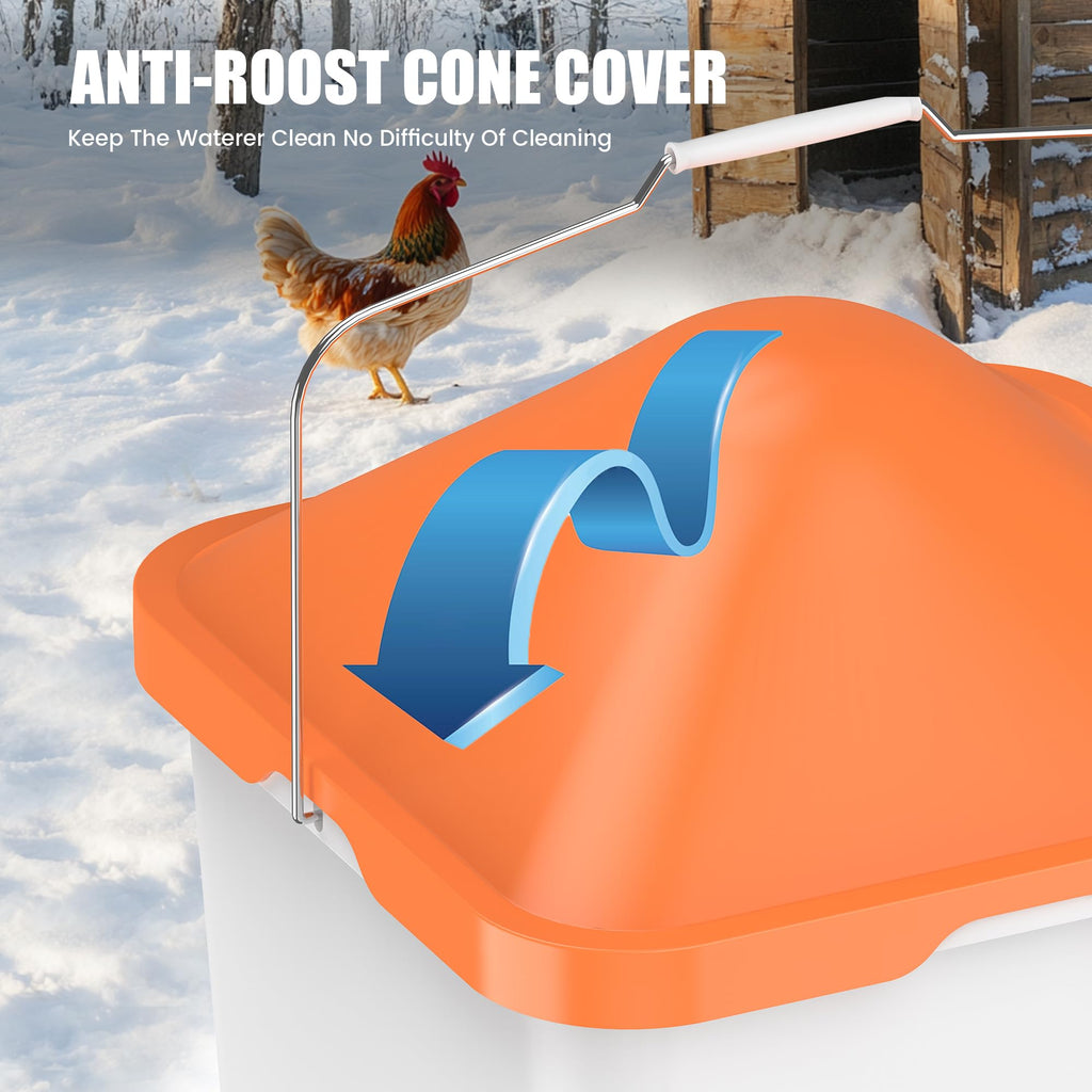 Heated Chicken Waterer 5 Gallon Thermostatically Controlled H1263