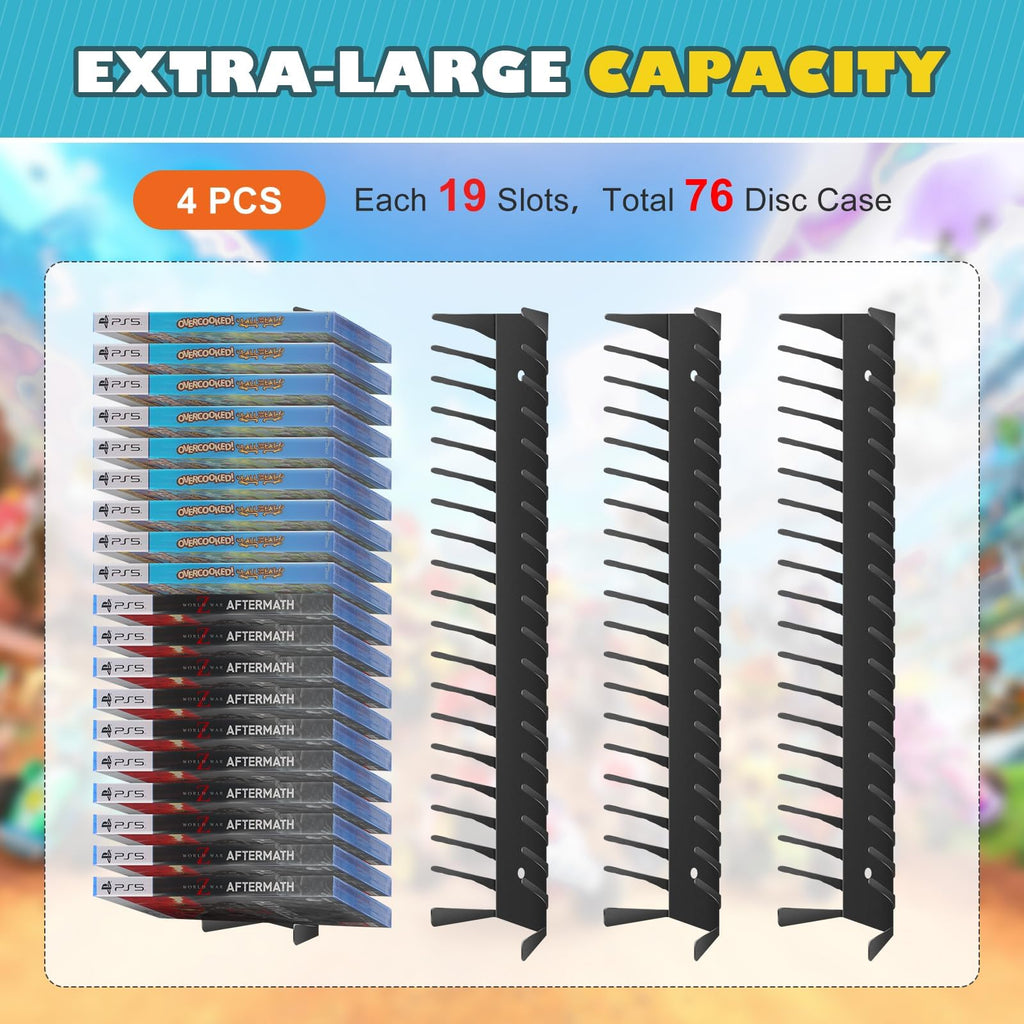 4 Pack Wall Mount DVD Storage Shelf X482645