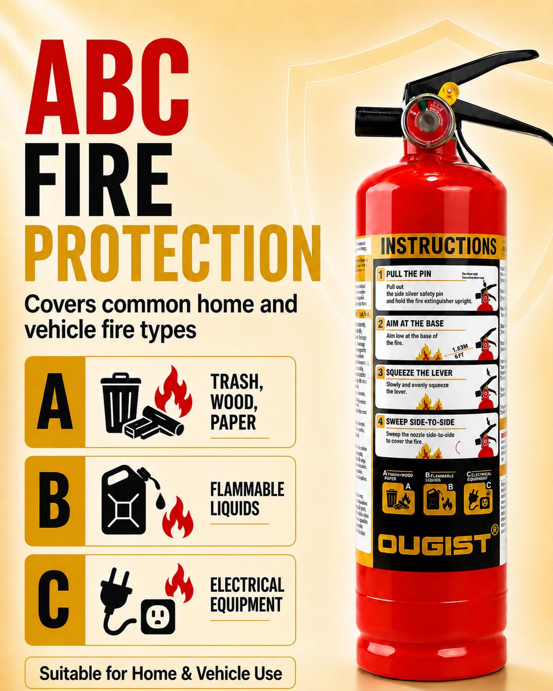 2.5 lb ABC Dry Chemical Fire Extinguisher 2 Pack A253