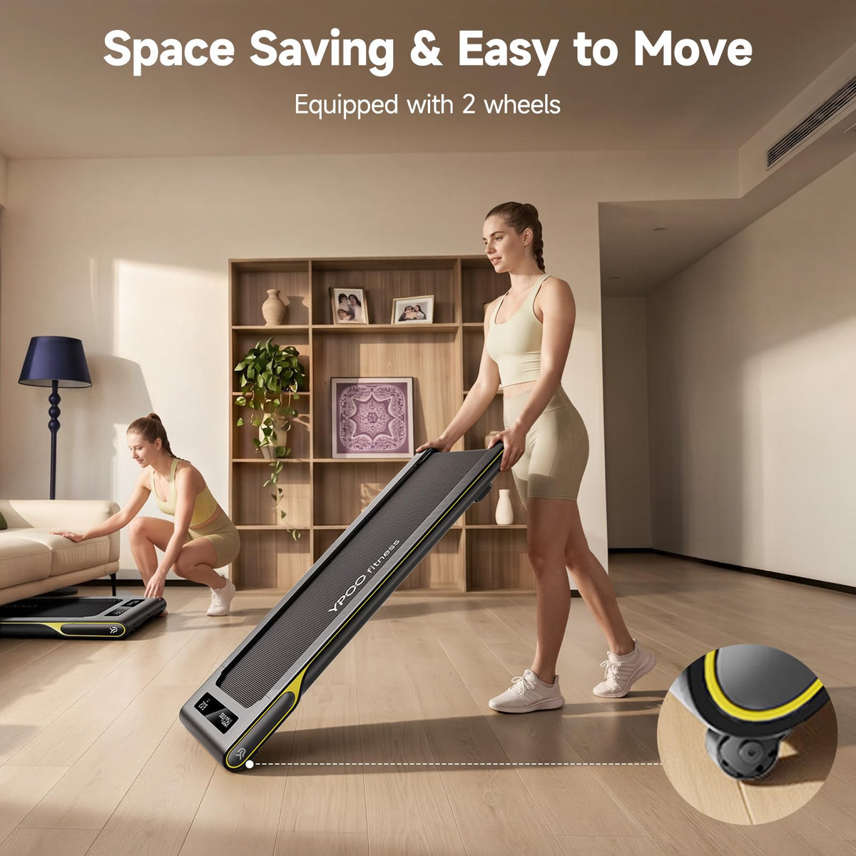 Walking Pad with 14% Incline Under Desk Treadmill E621548