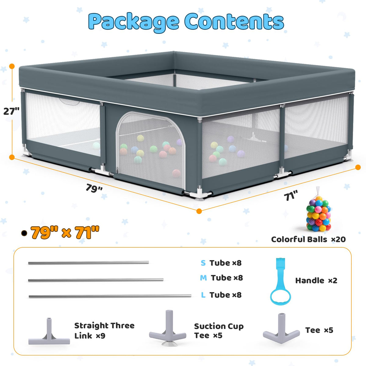 Large Baby Playpen V7093