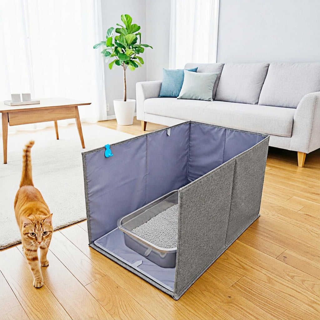 Extra Large Open Top High Sided Cat Litter Box Enclosure K398824