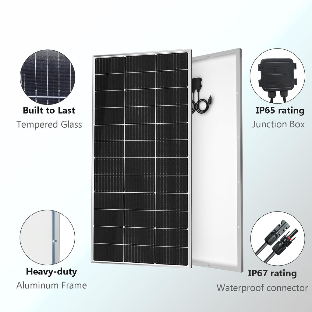 120 Watt 12Volt Solar Panel Starter Kit E1842