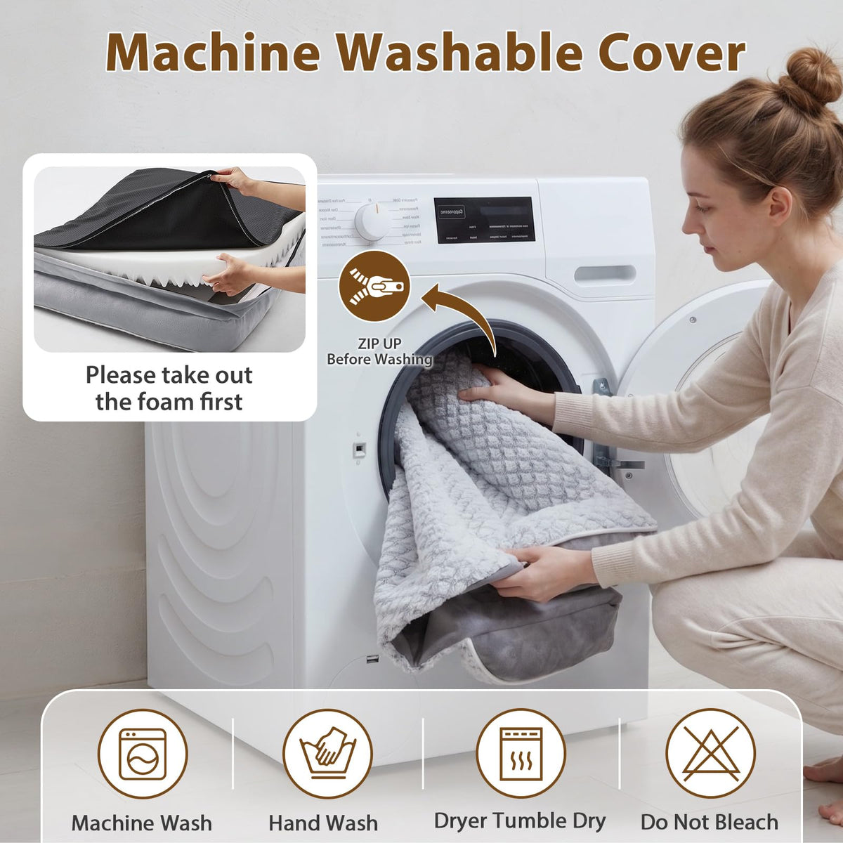Washable Orthopedic Dog Bed D410
