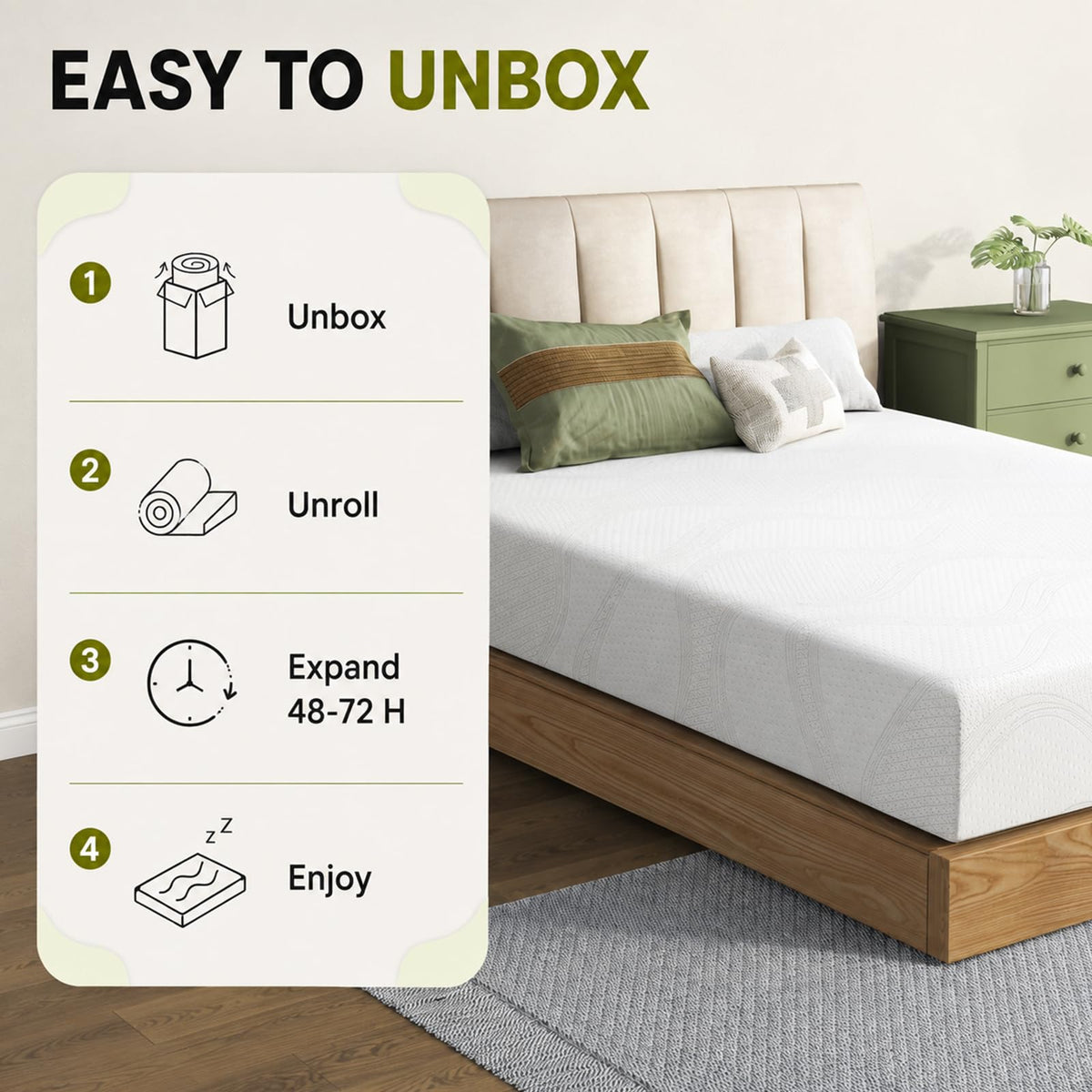 6 Inch Twin Memory Foam Mattress P878300
