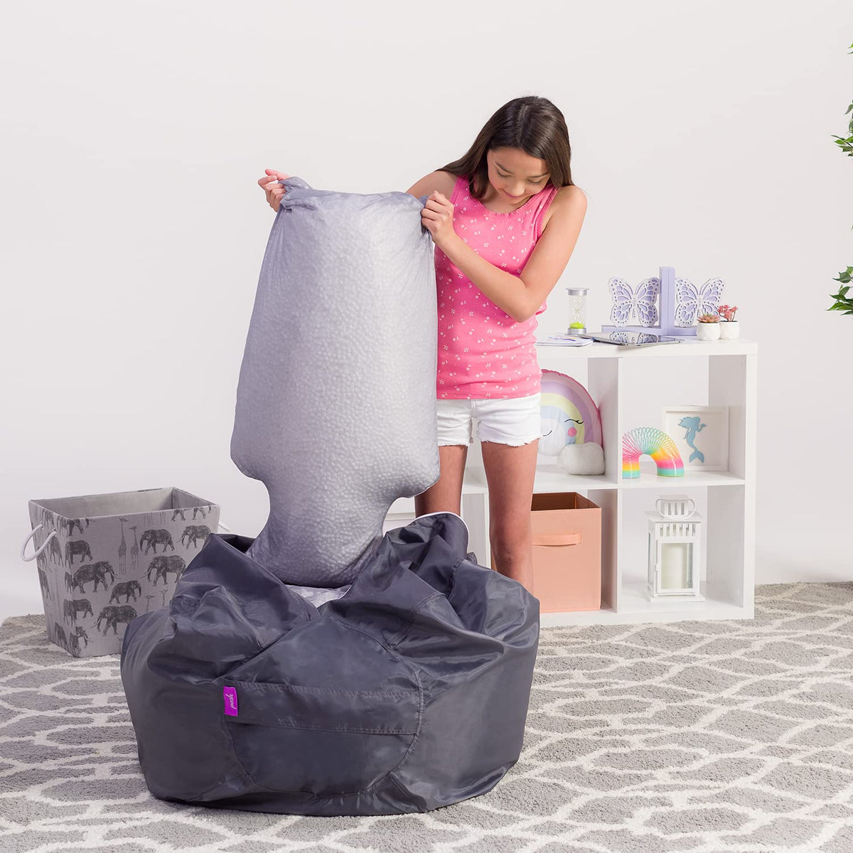 Bean Bag Refill Single Pack White with EZ-Pour Zipper Spout D536