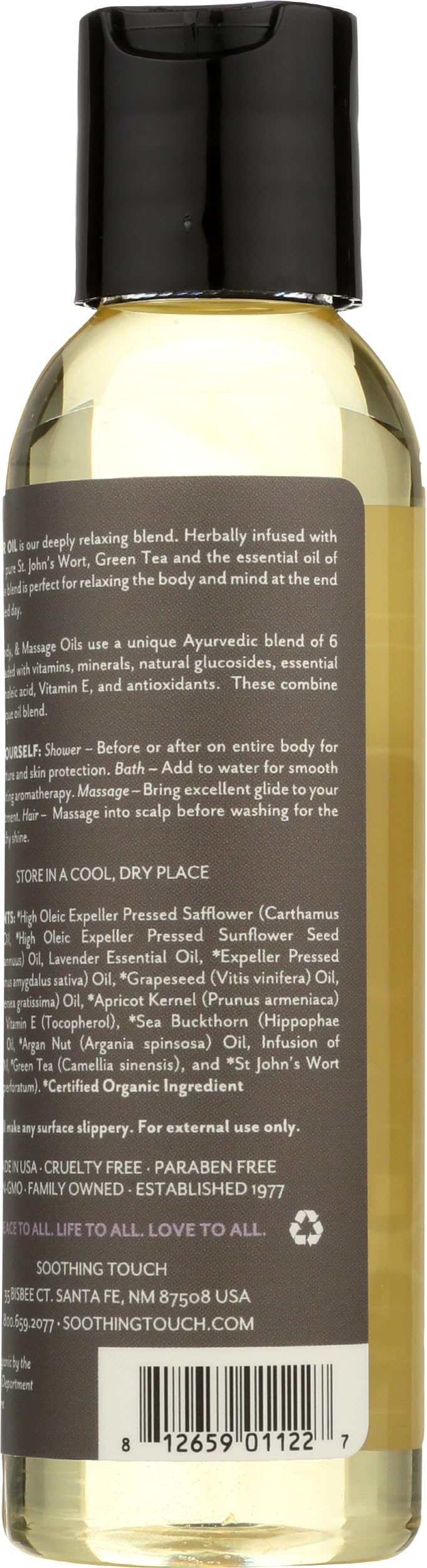 Organic Calming Lavender Bath, Body & Massage Oil, 4 Oz G961693