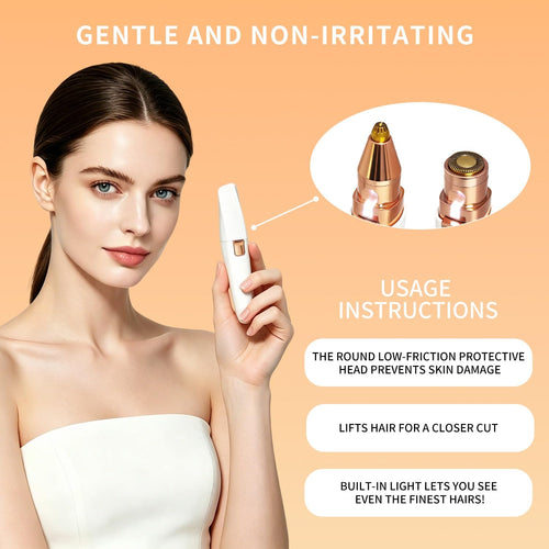 2-in-1 Electric Facial Hair Removal for Women A993365