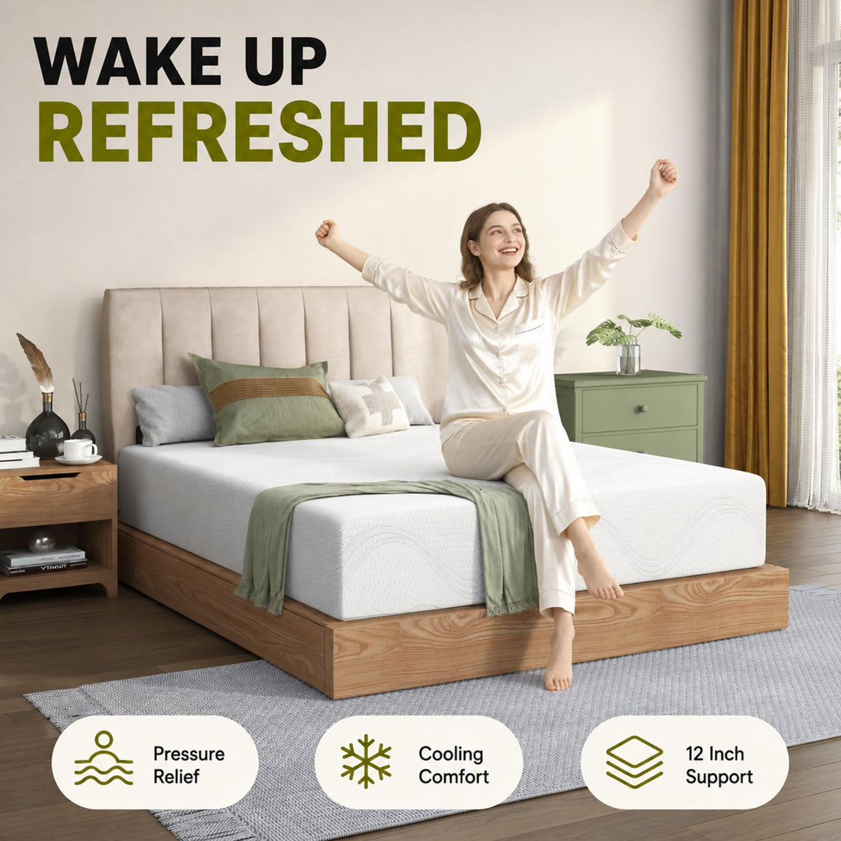 6 Inch Twin Memory Foam Mattress P878300