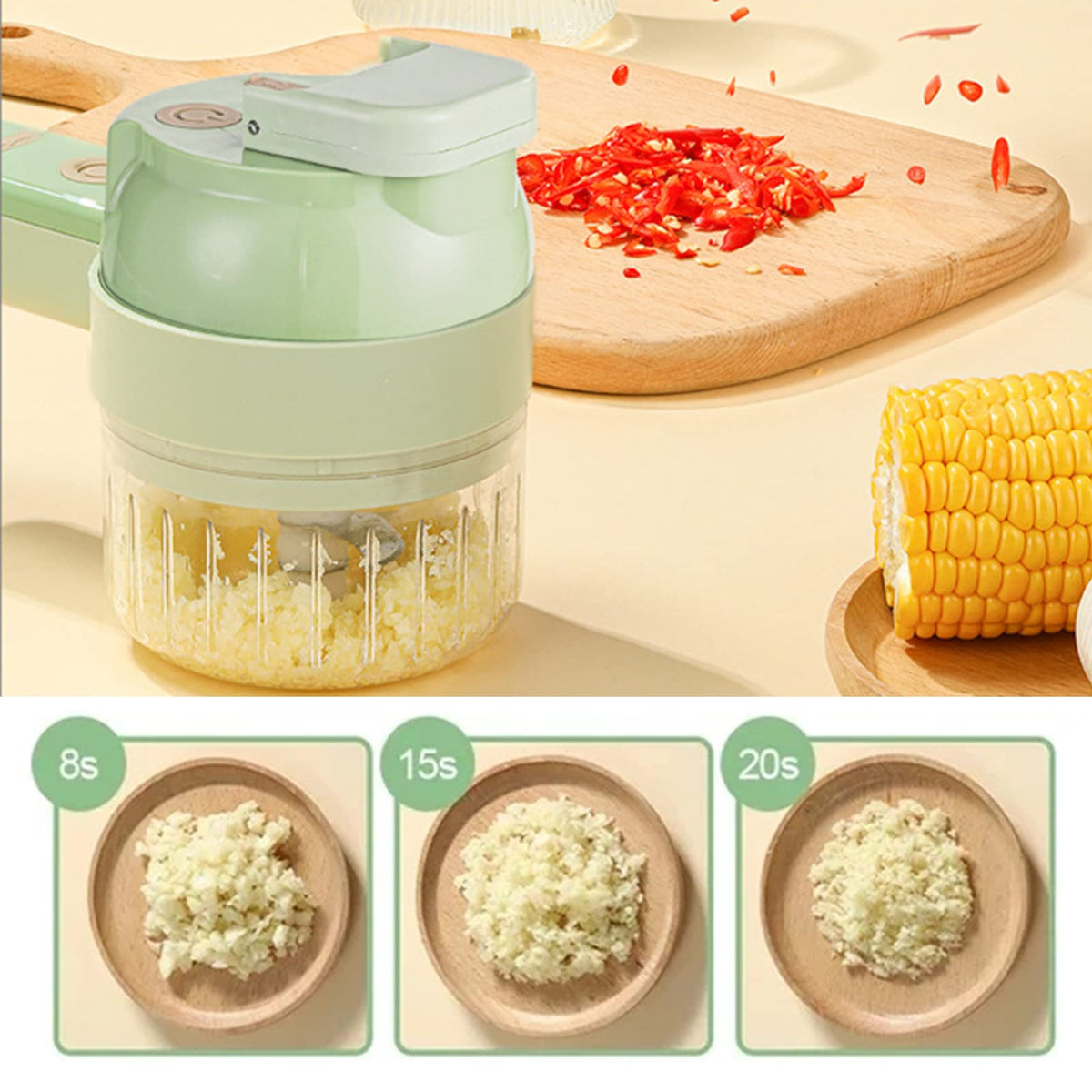 4 in 1 Handheld Electric Vegetable Cutter Set M1664