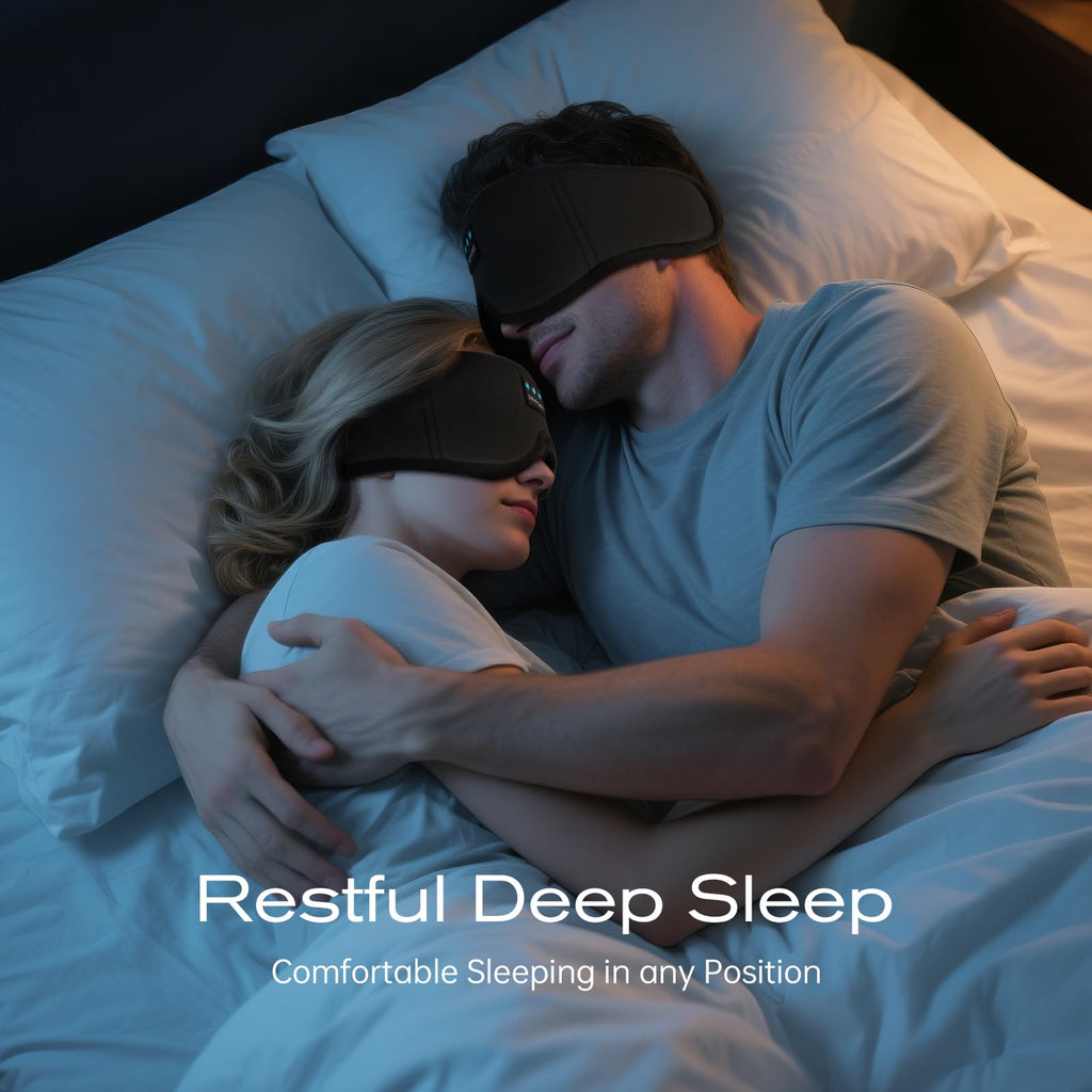 Black Bluetooth Sleep Mask with Headphones F141