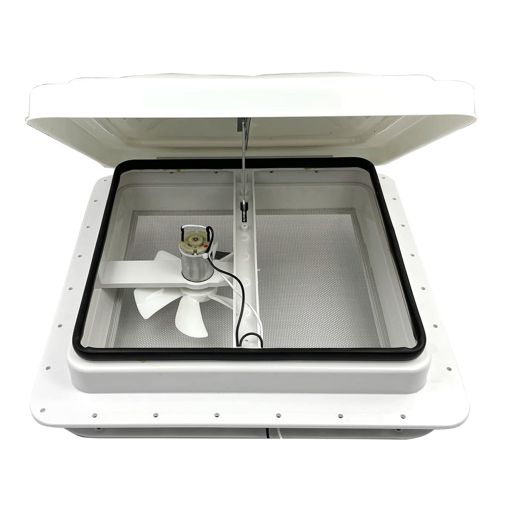 14" RV Roof Vent with 12V Fan, White K310