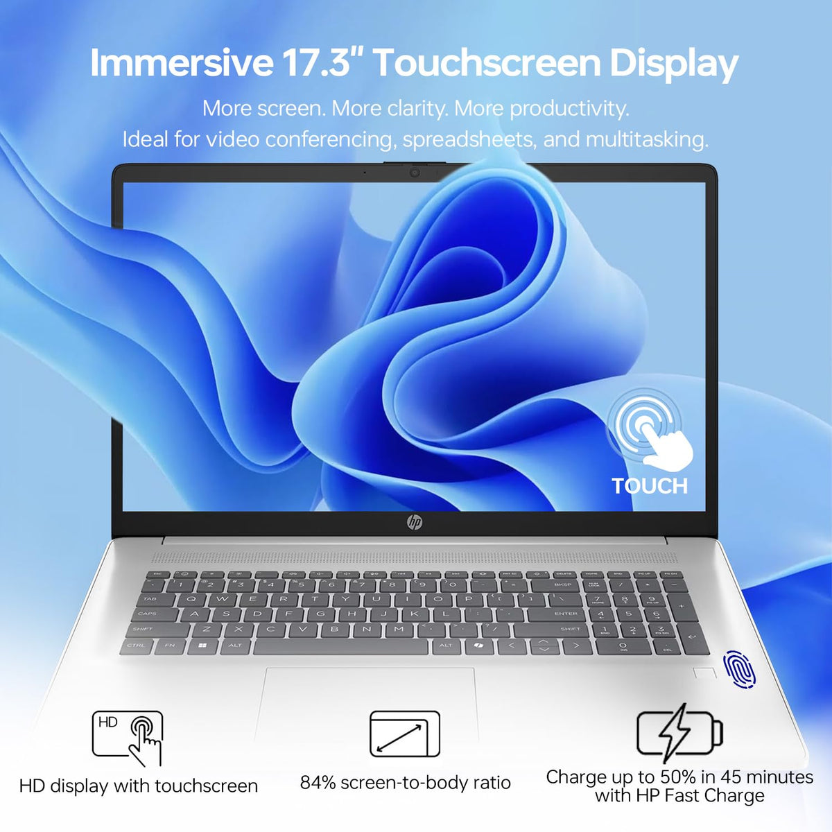 17.3" Touchscreen Laptop PC, Intel Ultra 5, 16GB DDR5 RAM, 1TB SSD P5295