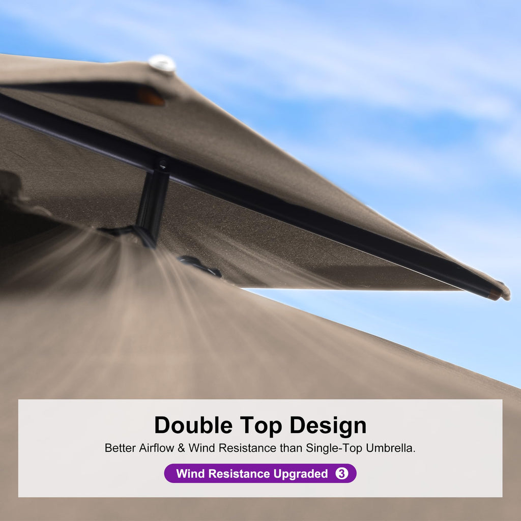 10' x 13' Cantilever Umbrella with Base K812