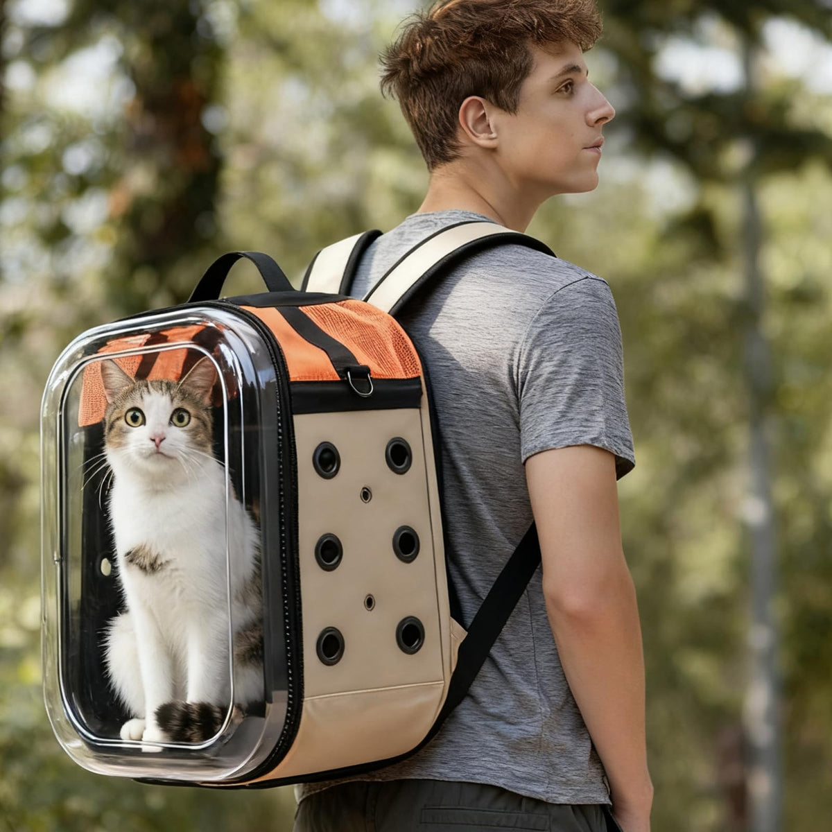 Large Breathable Cat Backpack Carrier I73732